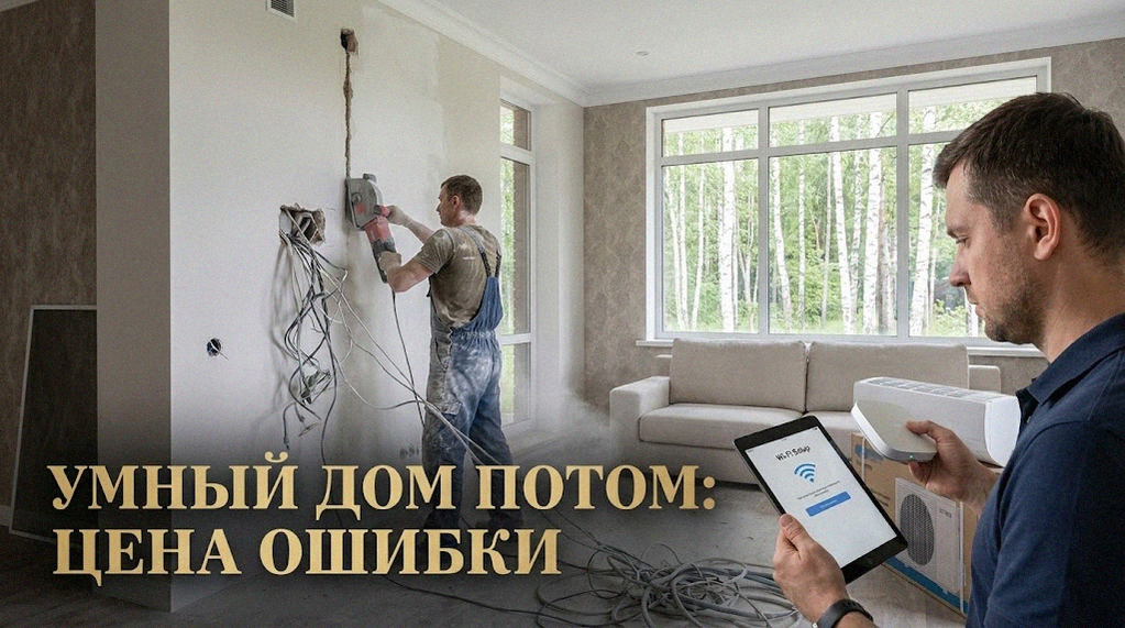 Самая дорогая фраза в ремонте: «Умный дом и кондиционеры потом подключим по Wi-Fi»