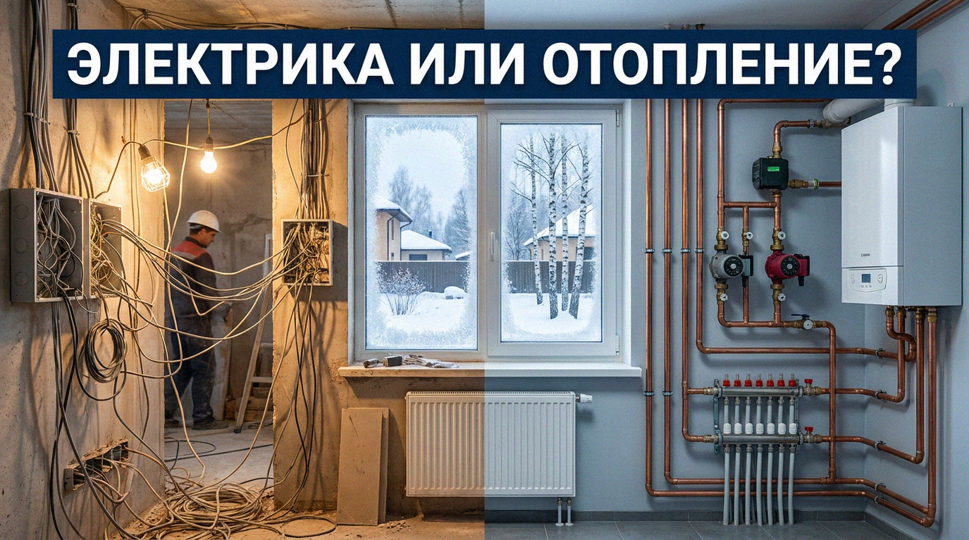 Что сначала: электрика или отопление в частном доме? 3 сценария